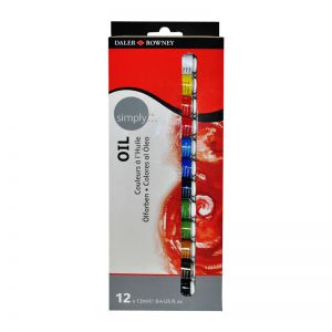 Farby olejne Daler-Rowney Simply Oil, 12 kolorów x 12ml